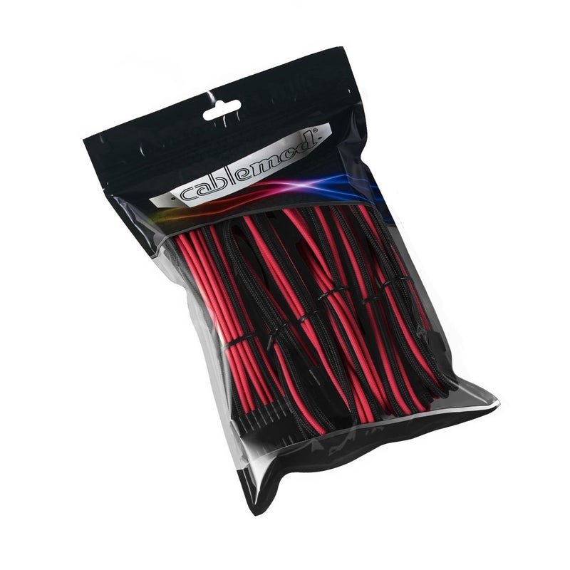 CableMod Pro ModMesh Sleeved Cable Extension Kit (Black + Red) - Image 3